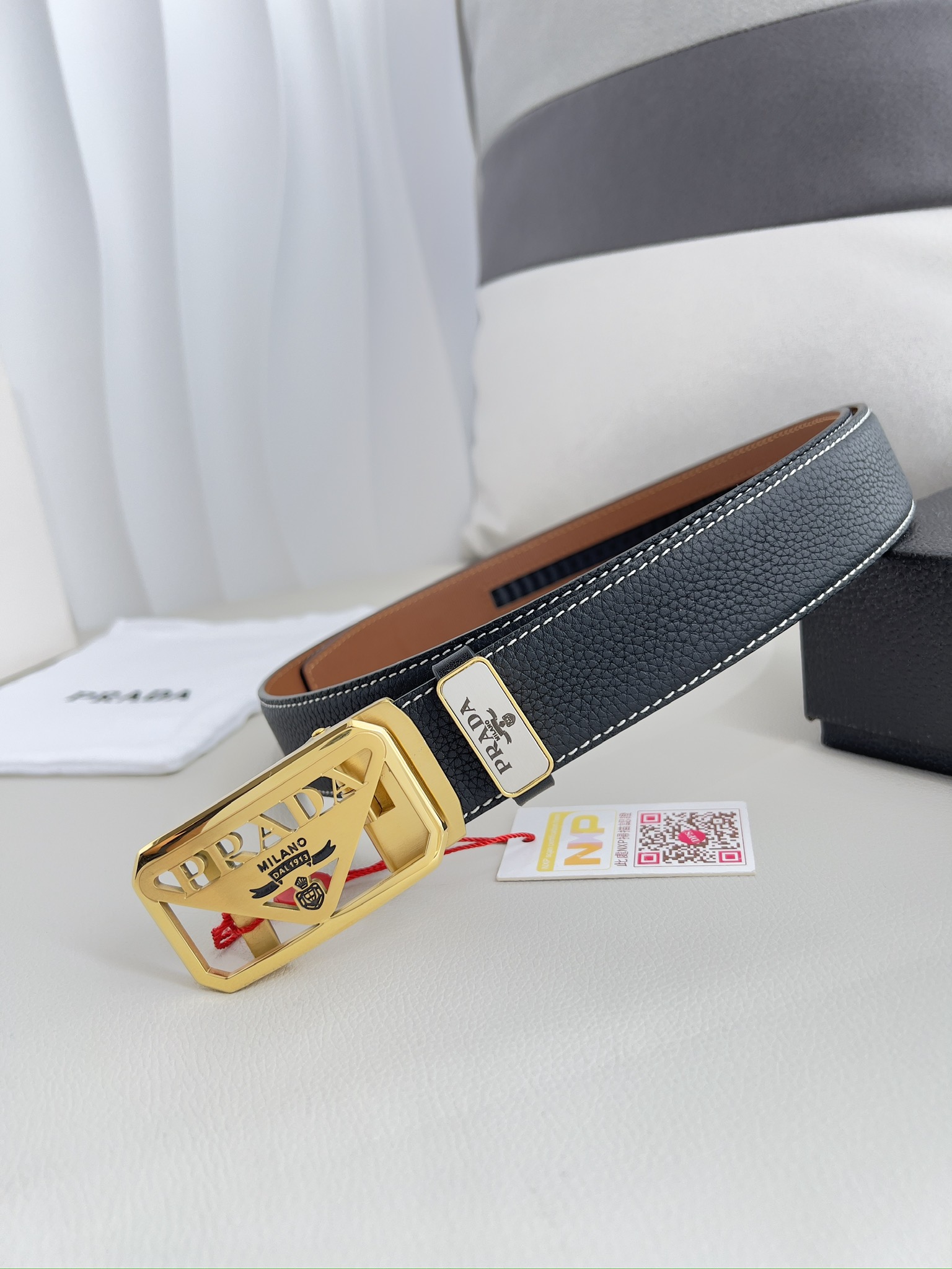 【PRADA】(プラダ) 3.5cmベルト メンズ-BRAND OFF