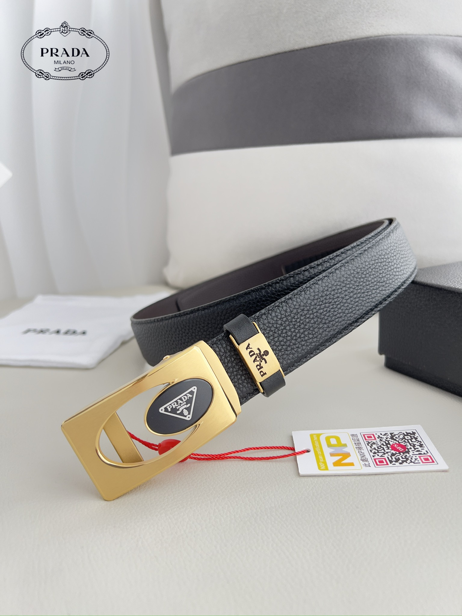 【PRADA】(プラダ) 3.5cmベルト メンズ-BRAND OFF