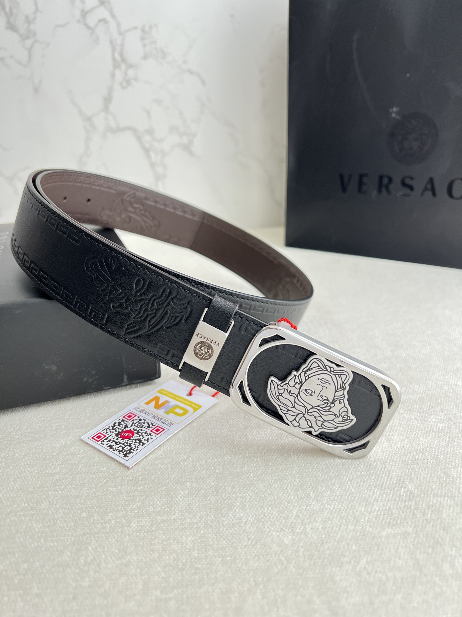 【VERSACE】(ヴェルサーチ) 3.8cmベルト メンズ 240903-BRAND OFF