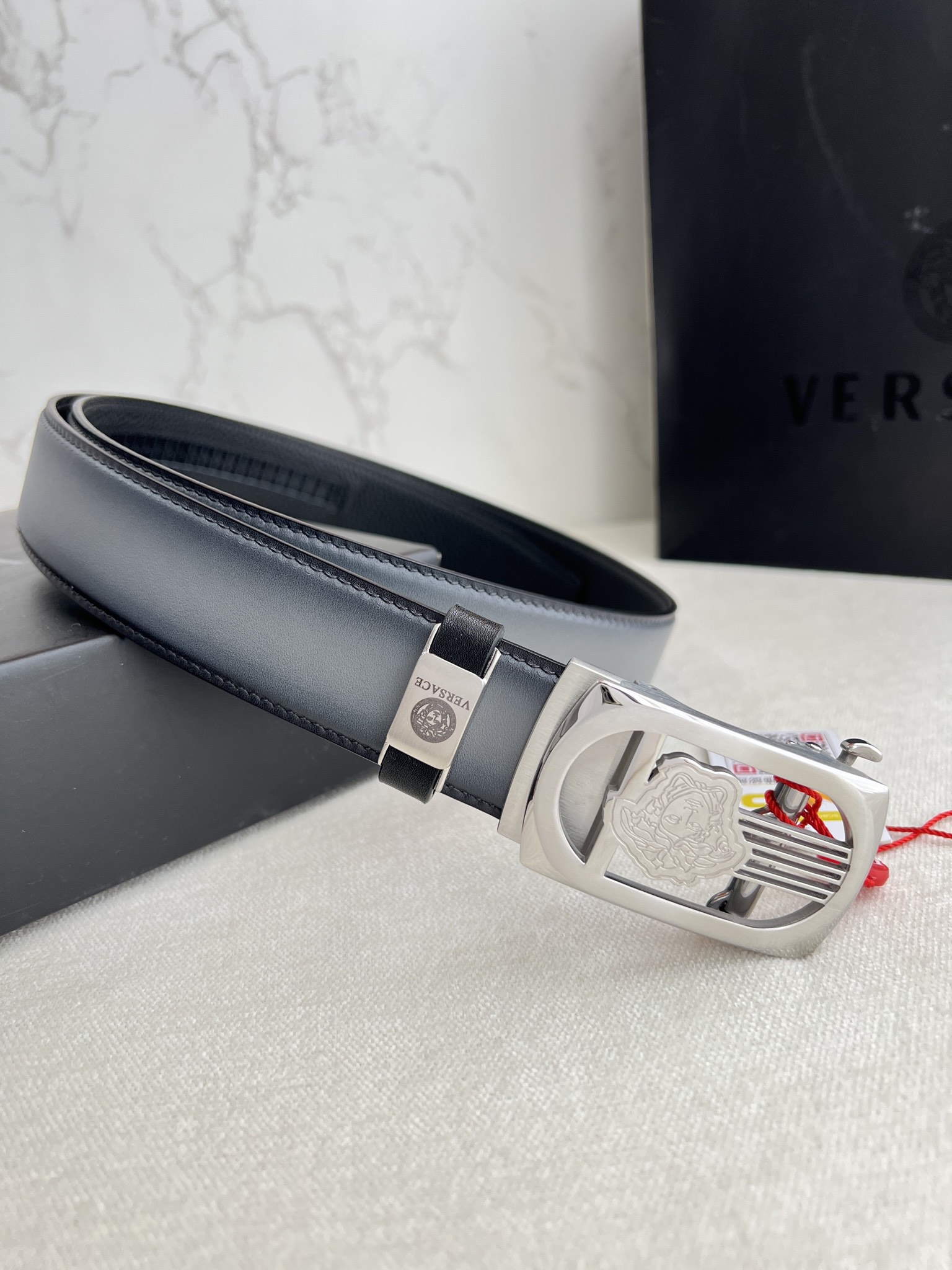 【VERSACE】(ヴェルサーチ) 3.5cmベルト メンズ-BRAND OFF