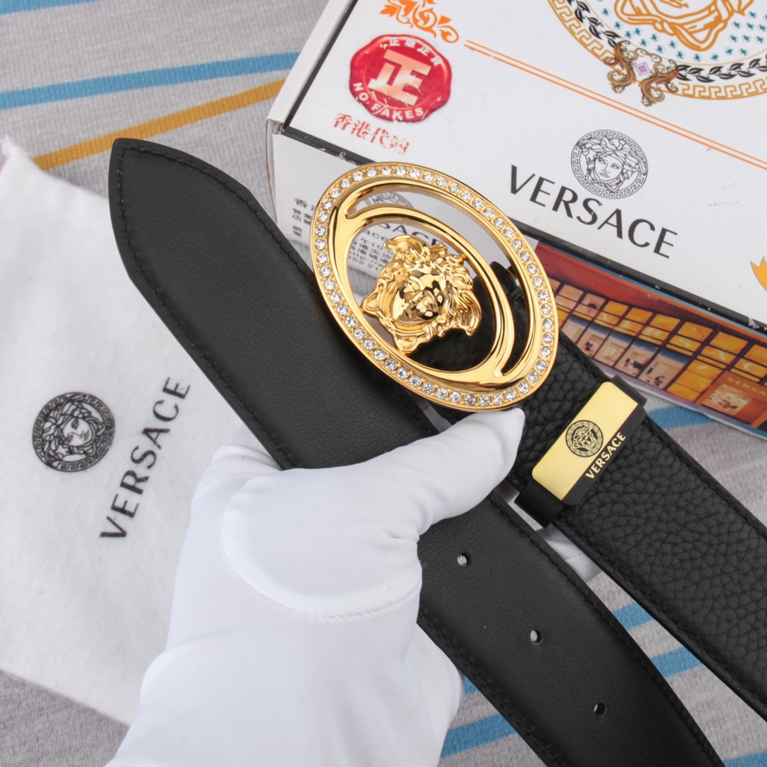 【VERSACE】(ヴェルサーチ) 3.8cmベルト メンズ-BRAND OFF