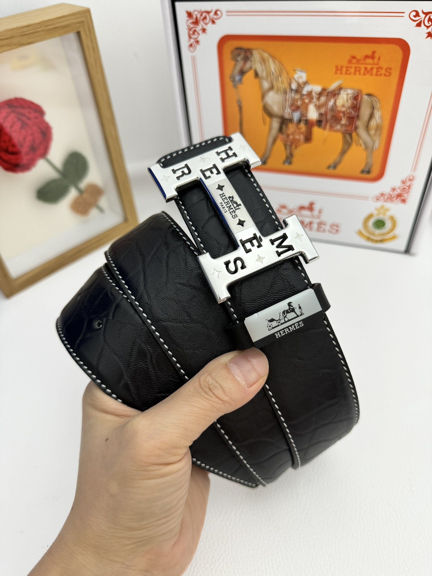 【Hermès】(エルメス) 3.8cmベルト メンズ-BRAND OFF