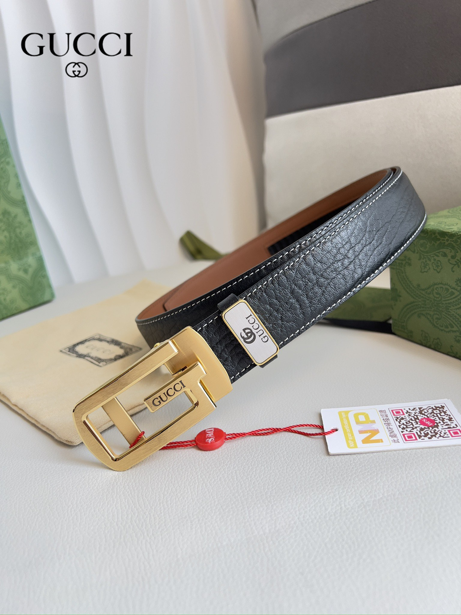 【GUCCI】(グッチ) 3.5cmベルト メンズ-BRAND OFF