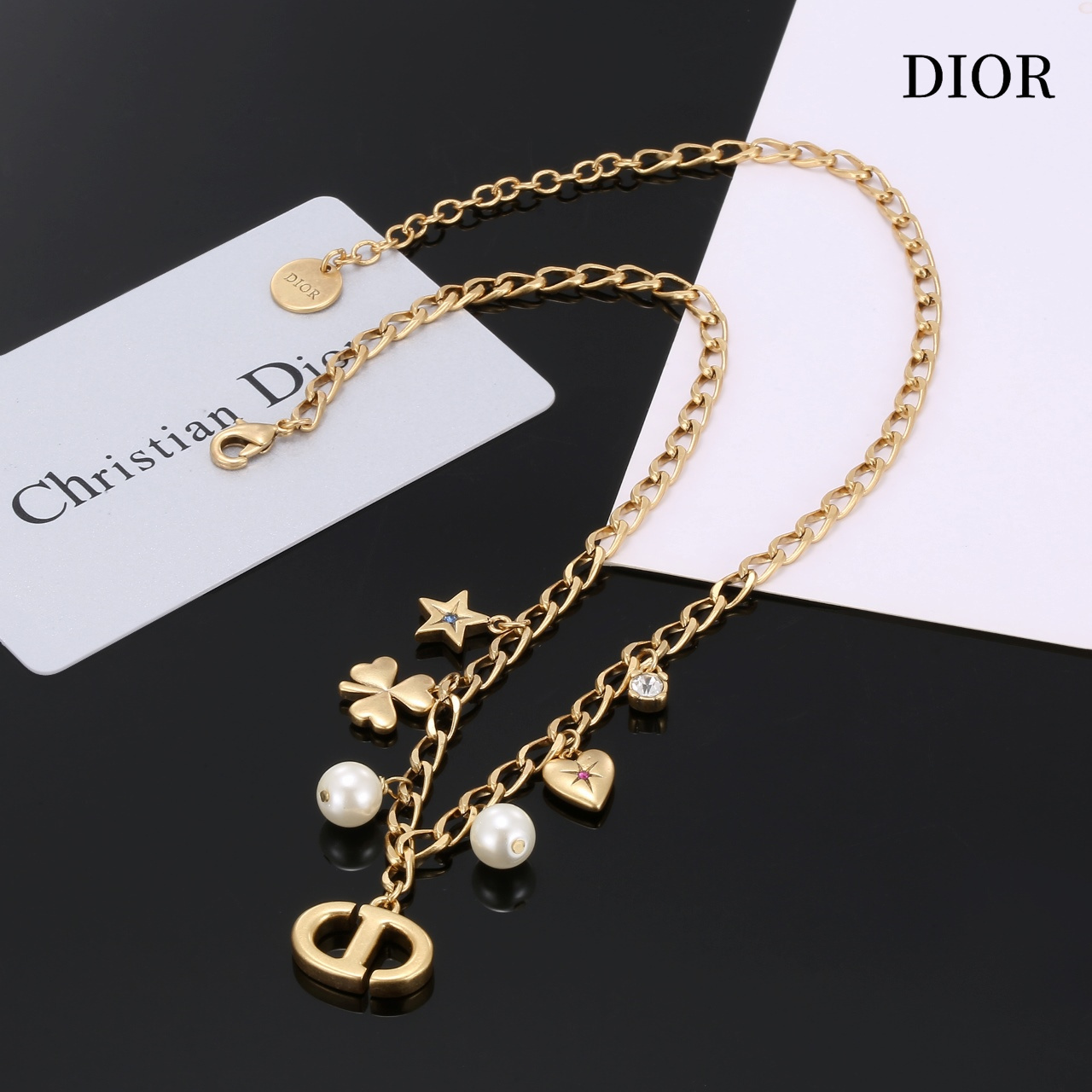 【DIOR】ネックレス、新しいネックレス万能シンプルファッションオーナメント-BRAND OFF
