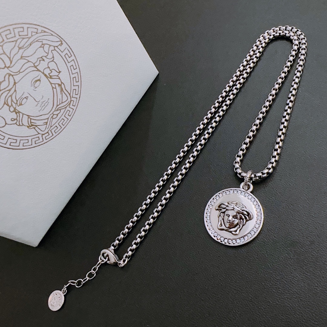 【VERSACE】ネックレス、新しいネックレス万能シンプルファッションオーナメント 2474-BRAND OFF