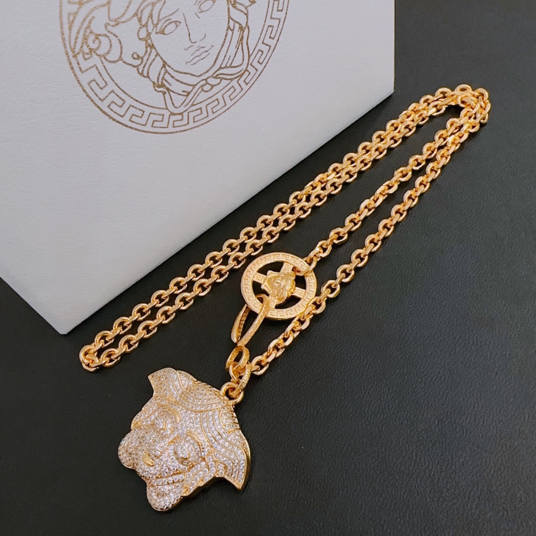 【VERSACE】ネックレス、新しいネックレス万能シンプルファッションオーナメント 2474-BRAND OFF