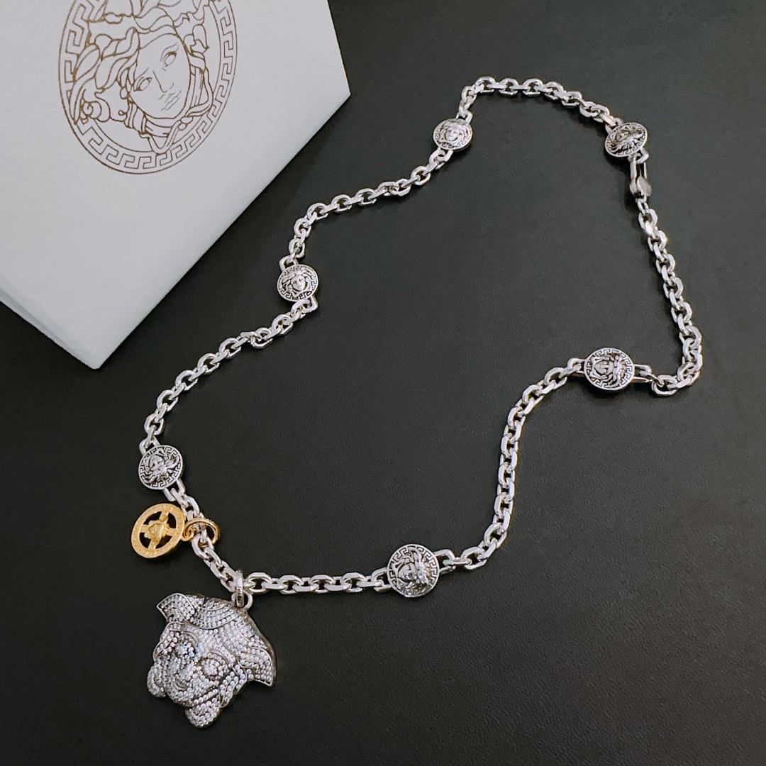 【VERSACE】ネックレス、新しいネックレス万能シンプルファッションオーナメント 2474-BRAND OFF