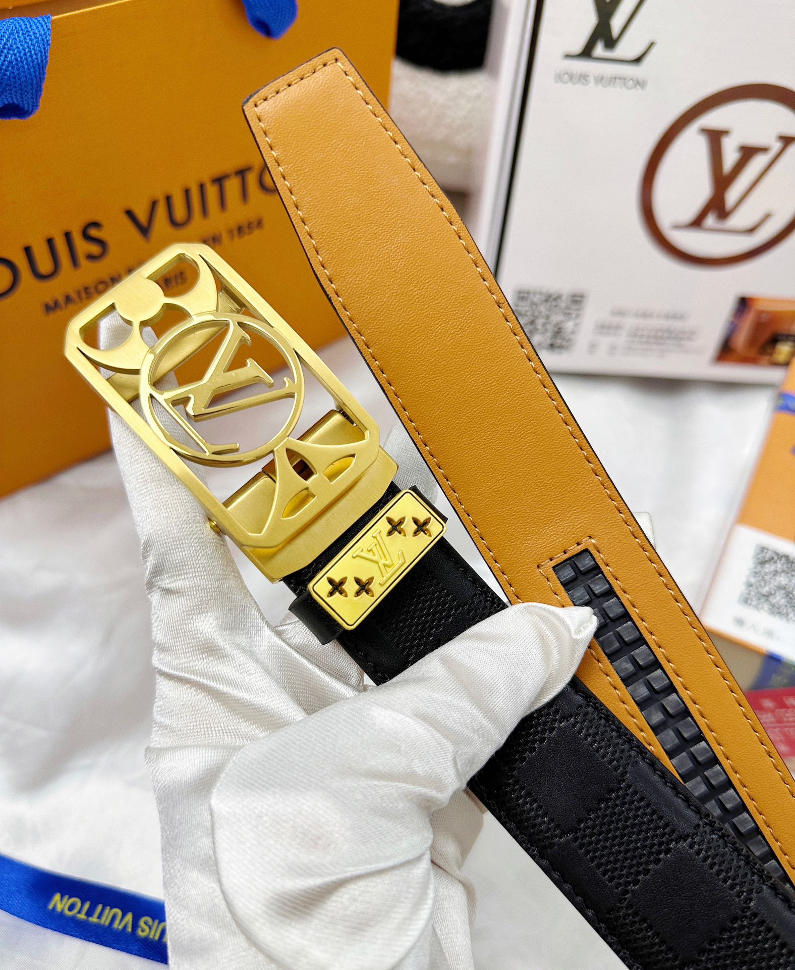 【LOUIS VUITTON】(ルイヴィトン) 3.8cmベルト メンズ  24706-BRAND OFF