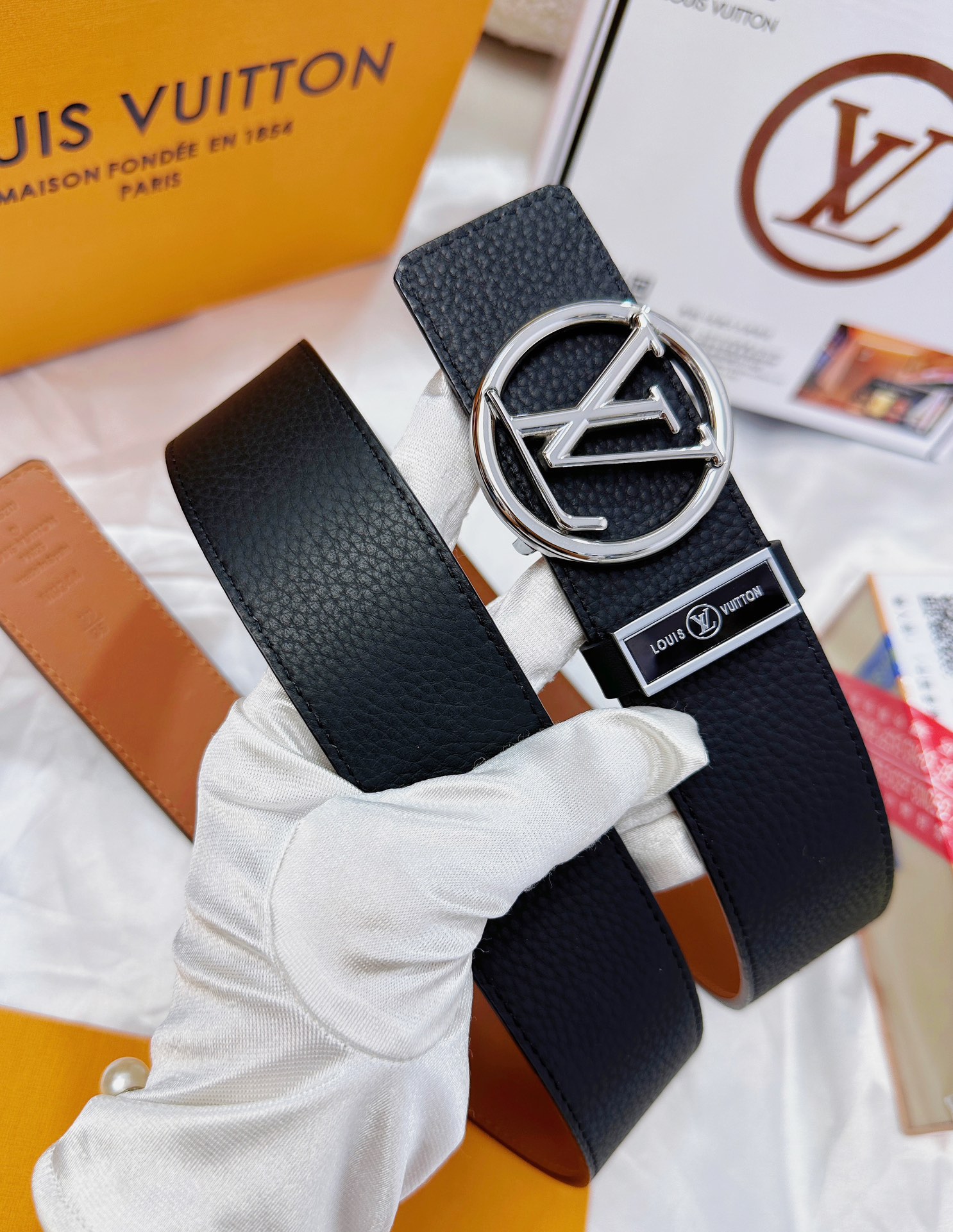 【2026】LV【LOUIS VUITTON】(ルイヴィトン) 3.8cmベルト メンズ  24706-BRAND OFF