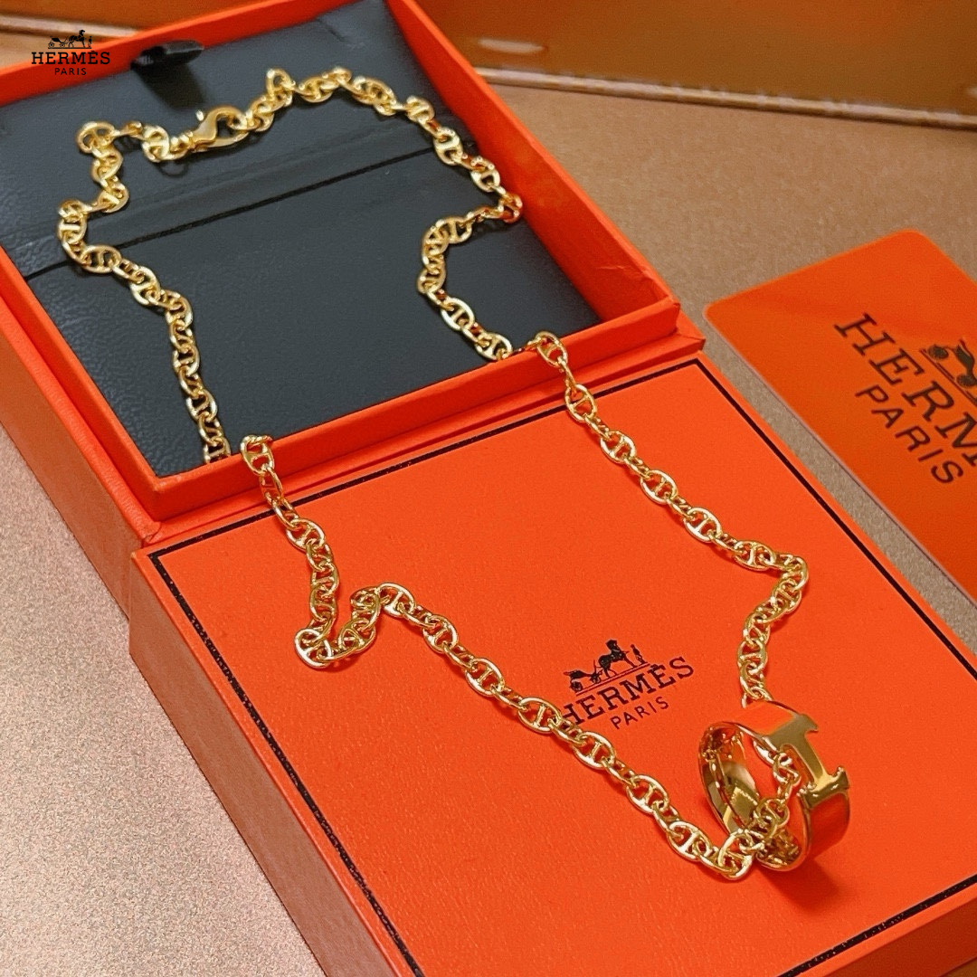 【HERMES】ネックレス、新しいネックレス万能シンプルファッションオーナメント 240730-BRAND OFF