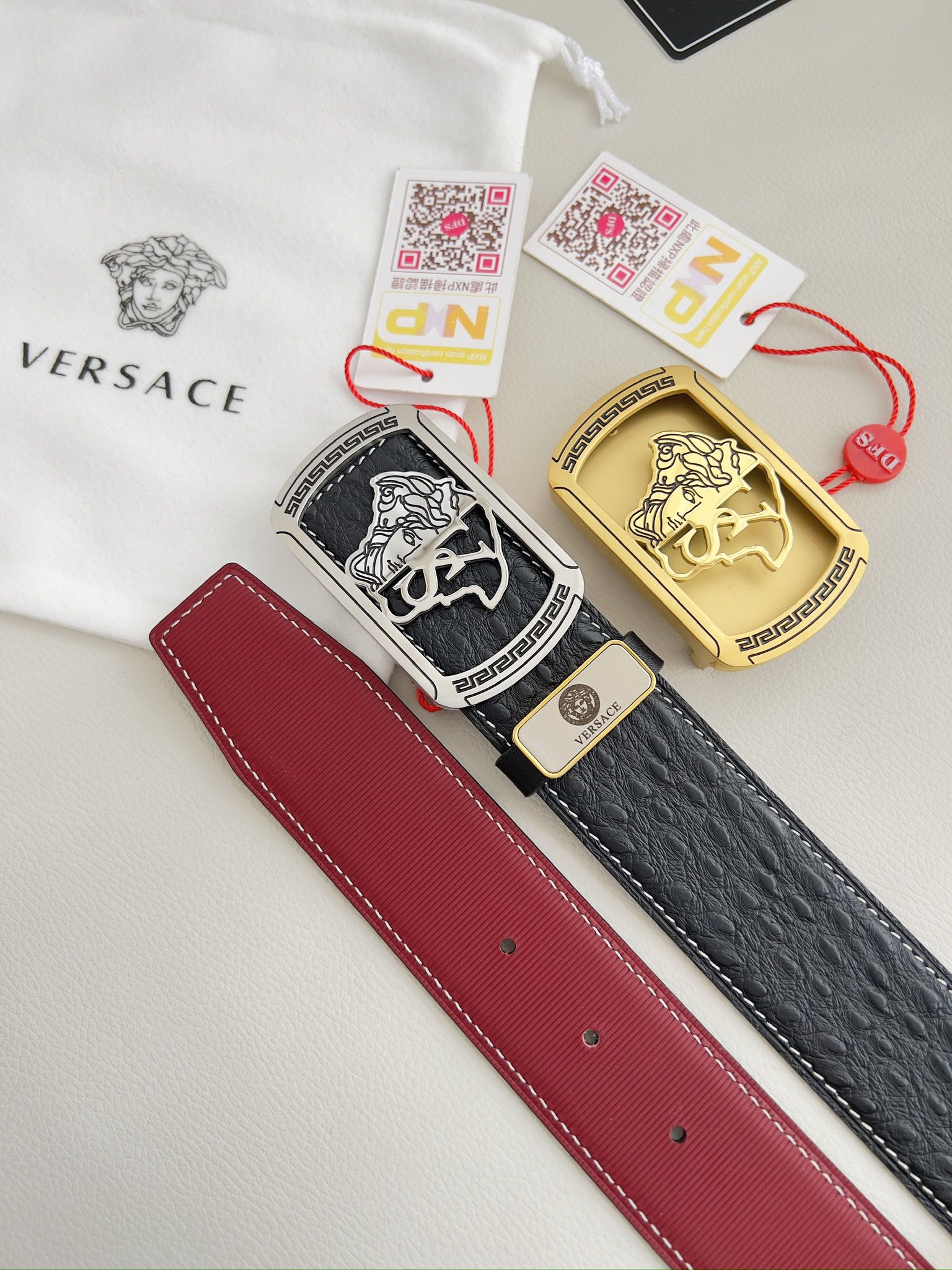 【VERSACE】(ヴェルサーチ) 3.8cmベルト メンズ 240903-BRAND OFF