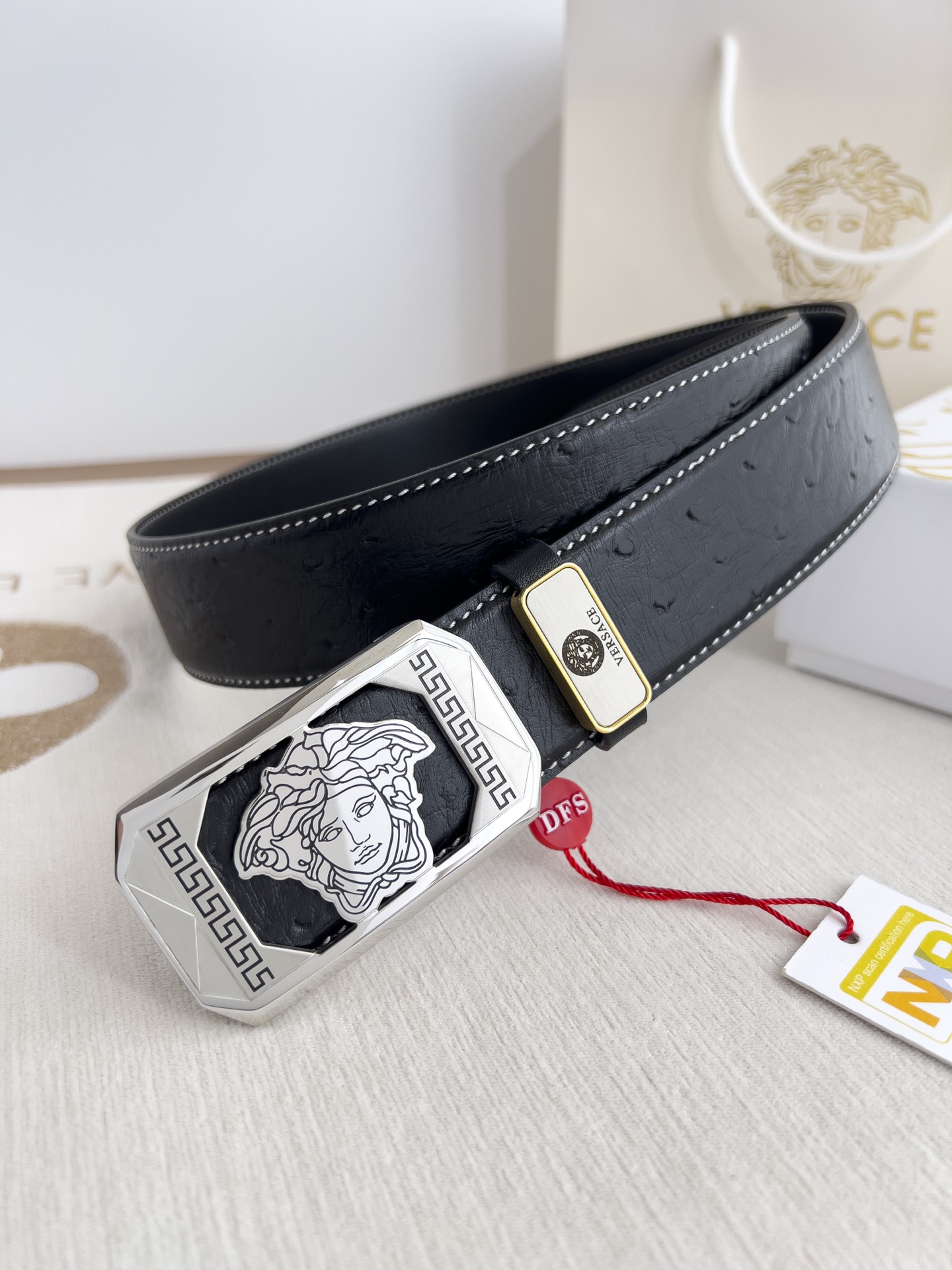 【VERSACE】(ヴェルサーチ) 3.8cmベルト メンズ 240903-BRAND OFF