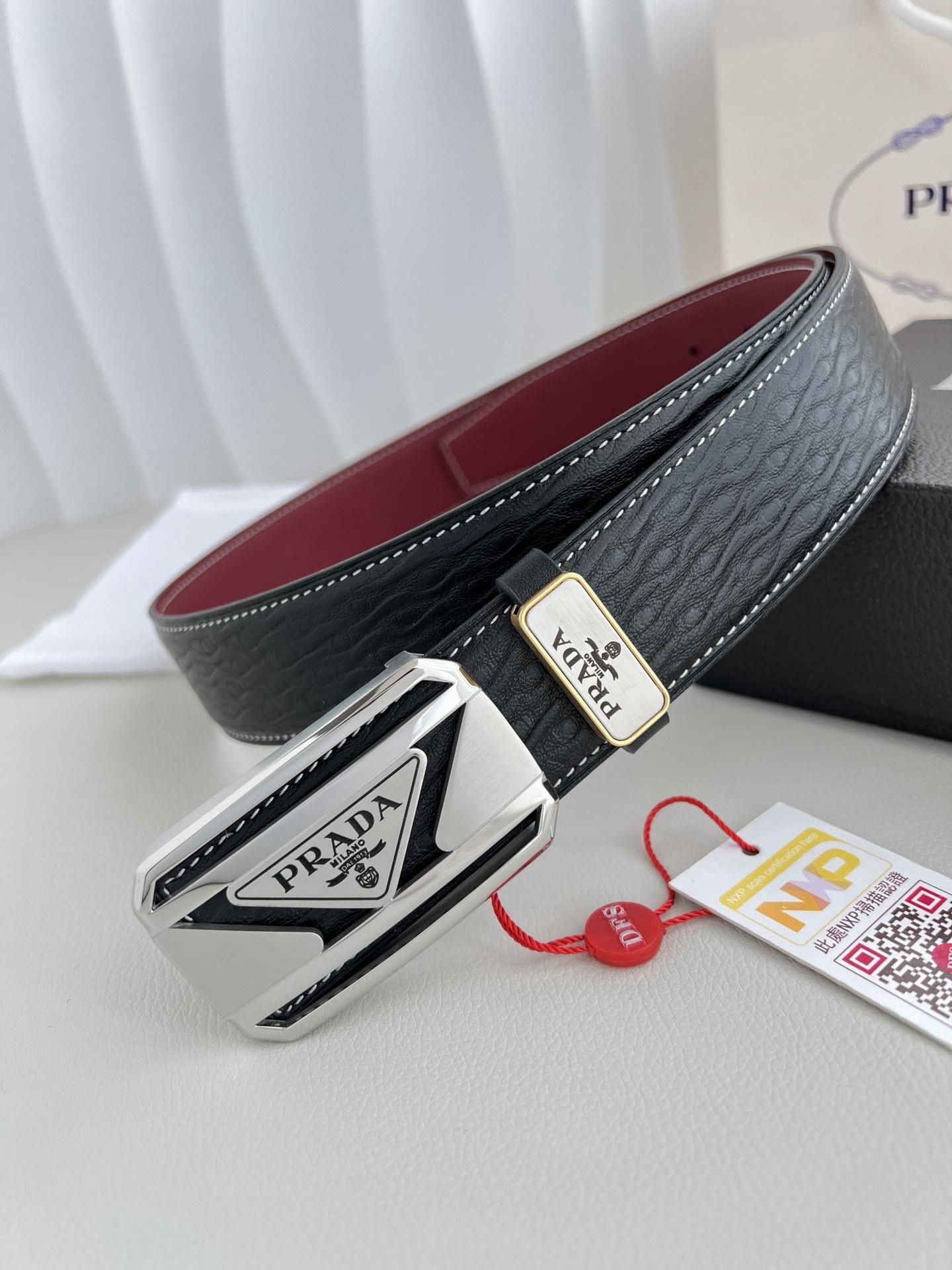 【PRADA】(プラダ) 3.8cmベルト メンズ 240904-BRAND OFF