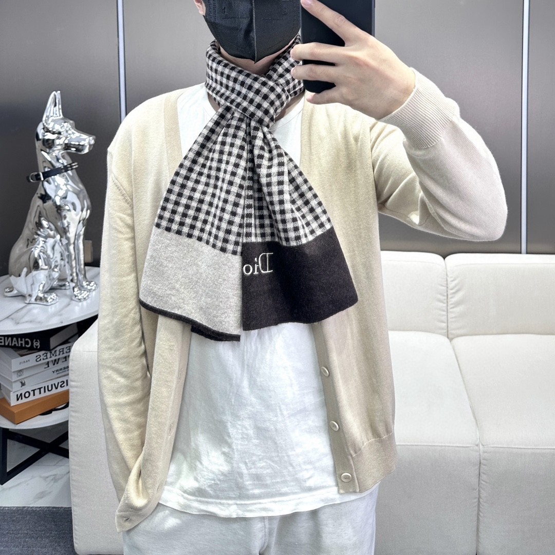 【DIOR  ディオール 】スカーフ32*180cm  241108-BRAND OFF