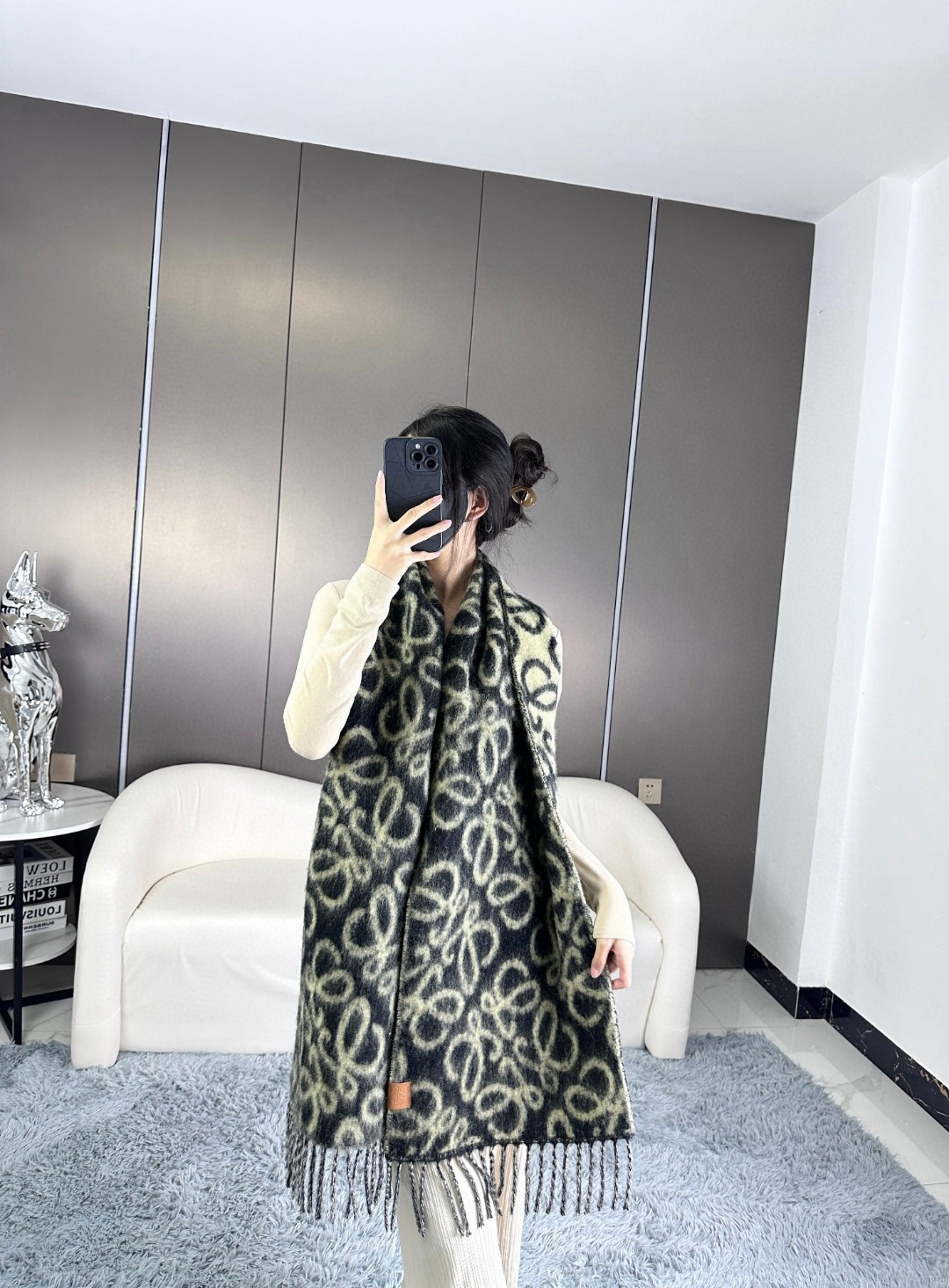 【LOEWE ロエベ】スカーフ 30*180CM   241109-BRAND OFF