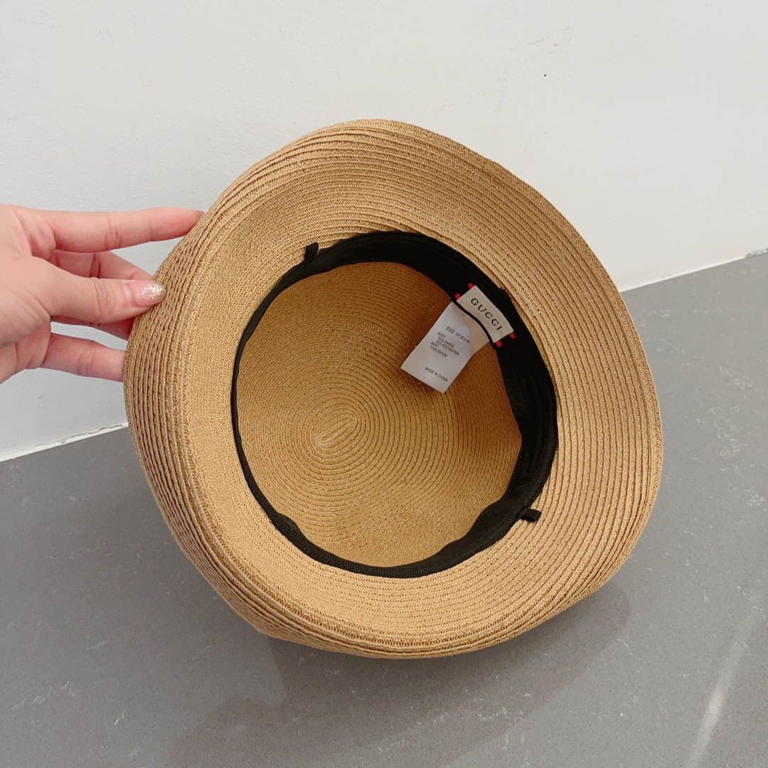 【GUCCI  クッチ】【数量限定】 麦わら帽子-BRAND OFF