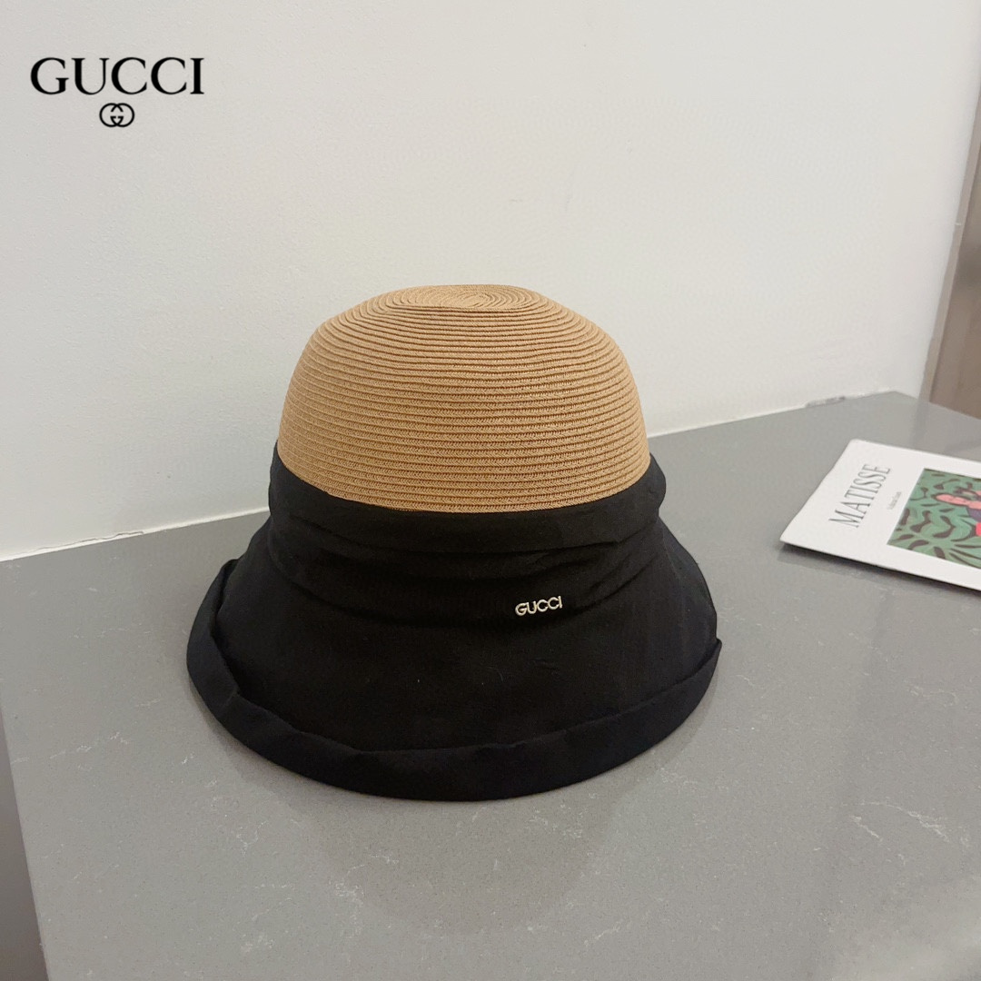 【GUCCI  クッチ】【数量限定】 麦わら帽子-BRAND OFF