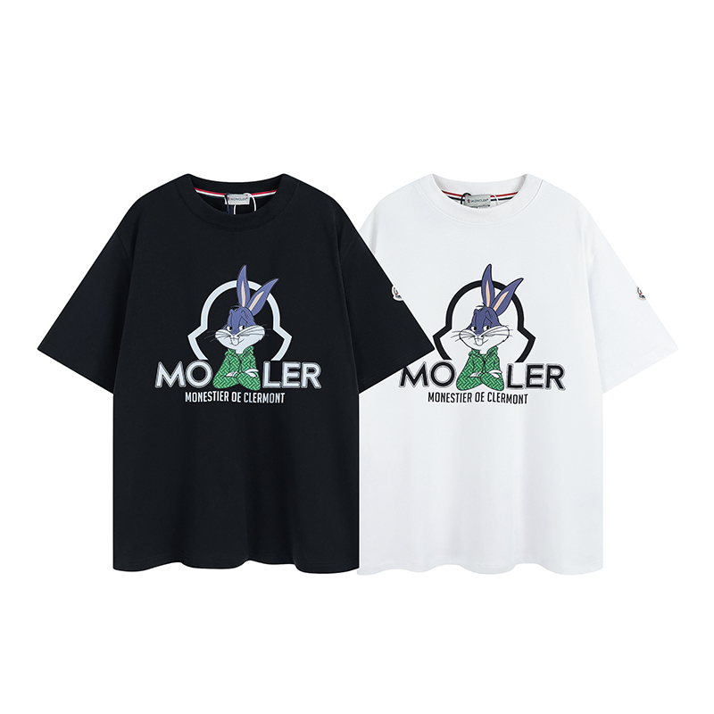 【2026】MONCLER モンクレール　　半袖シャツ　Tシャツ　シンプルの風格　かっこいい　白　黒　男女兼用-BRAND OFF