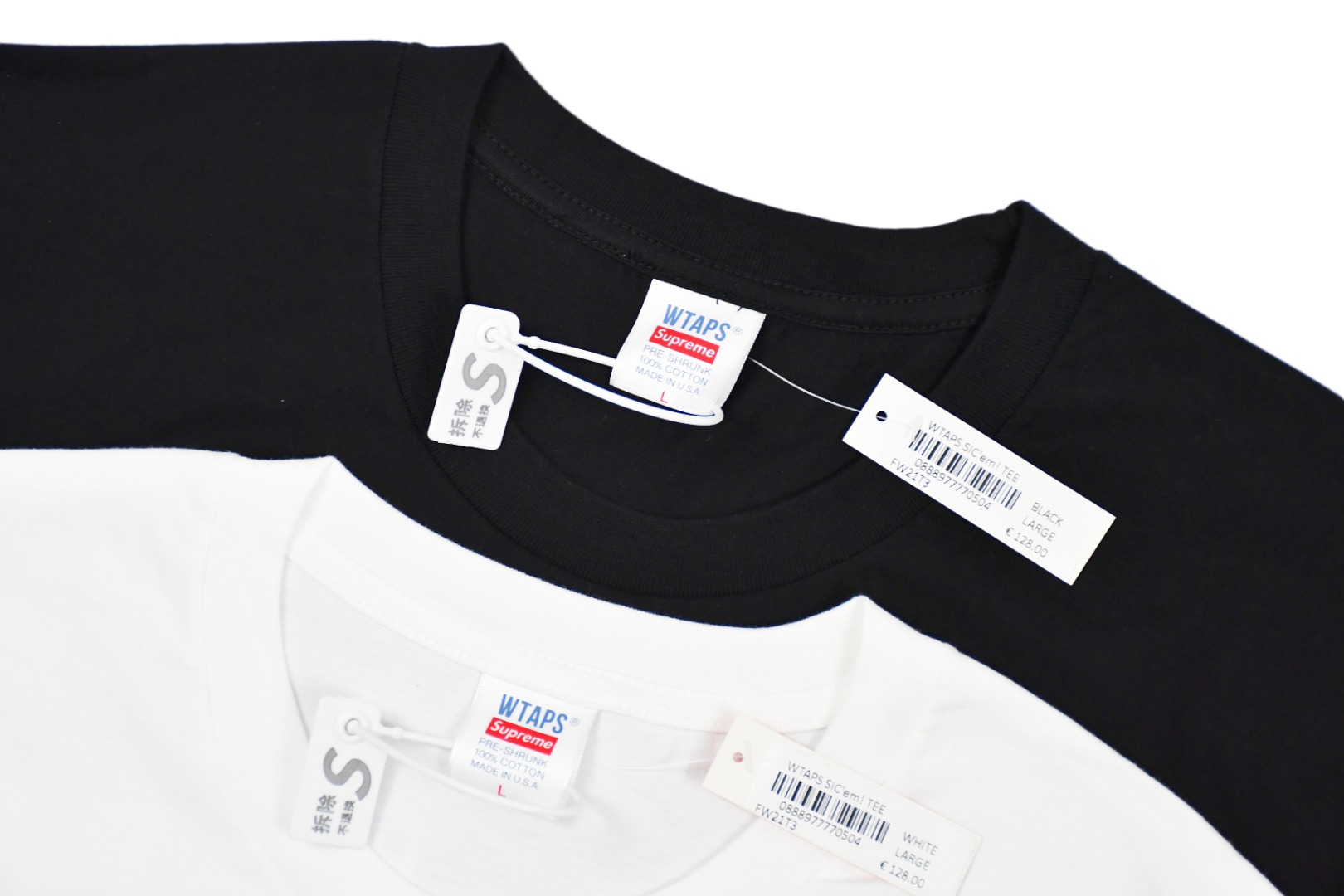 シュプリーム 新作Supreme x WTAPSコラボ21FW Sic'em! Teeカラーレター半袖Tシャツ 人気-BRAND OFF
