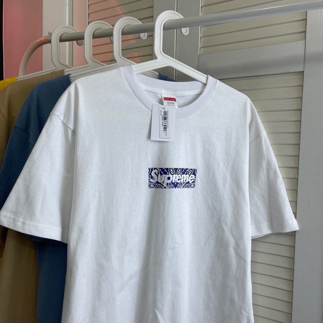 【2026】Supreme 19FW Bandana Box Logo Tee カシューフラワー限定半袖Tシャツ シュプリーム-BRAND OFF