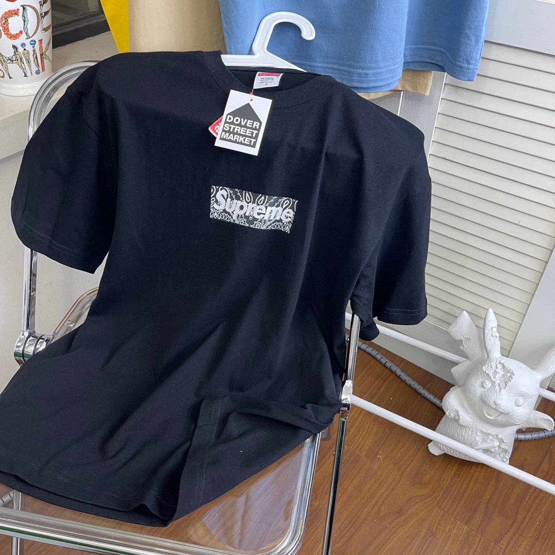 【2026】Supreme 19FW Bandana Box Logo Tee カシューフラワー限定半袖Tシャツ シュプリーム-BRAND OFF