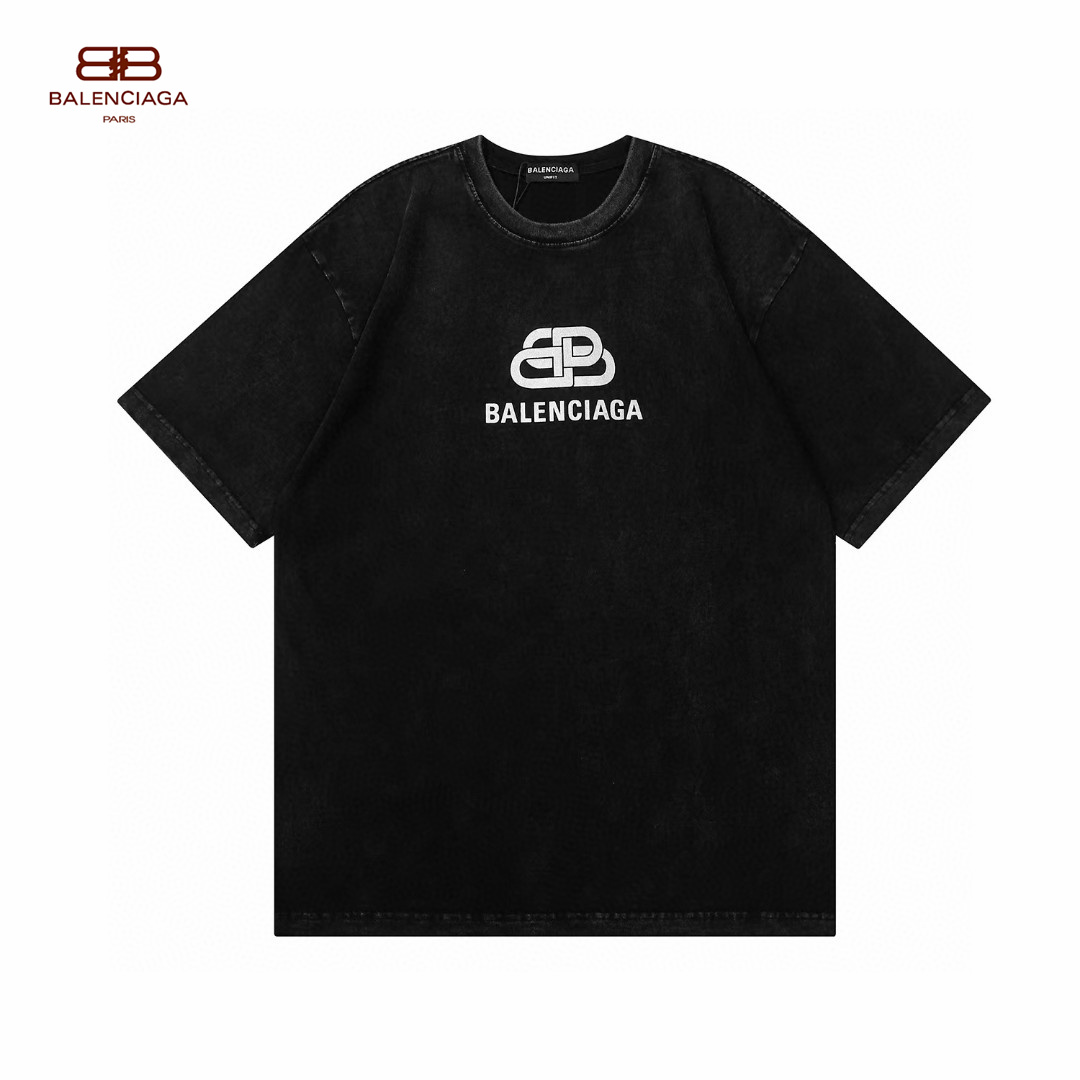 【2026】BALENCIAGA バレンシアガの新型のバックルのプリントロゴのプリントの半袖 Tシャツ-BRAND OFF