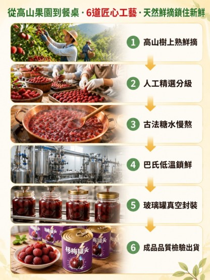 新鮮鮮摘糖水楊梅罐頭