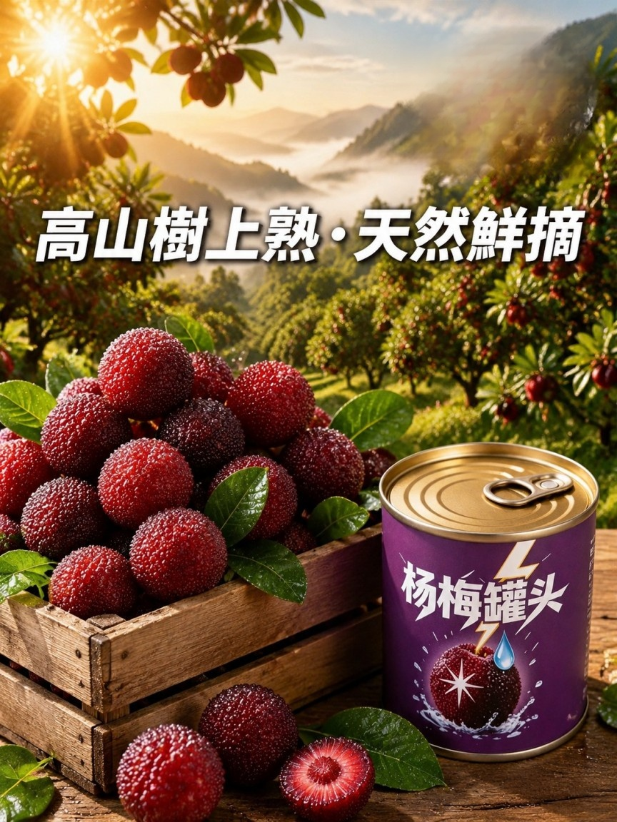 新鮮鮮摘糖水楊梅罐頭