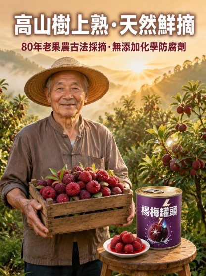 新鮮鮮摘糖水楊梅罐頭