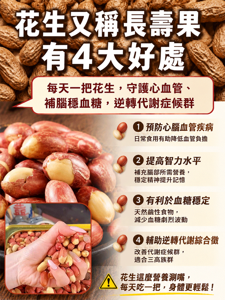 脫油五香黃耆黨參烤花生