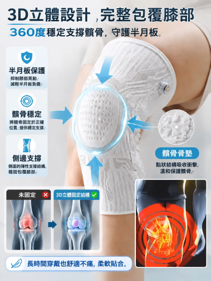 精準調整旋鈕式減壓護膝