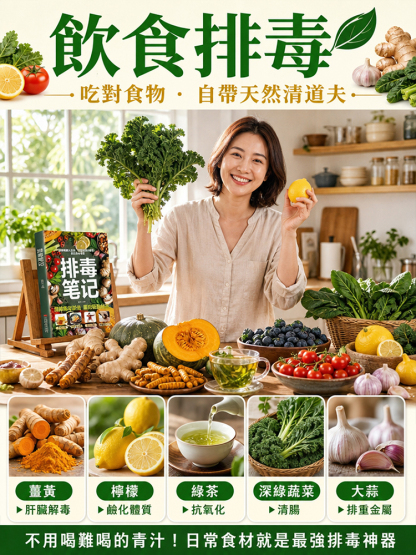 【清除陳年淤濁·重拾輕盈狀態】《排毒筆記》全能健康指南