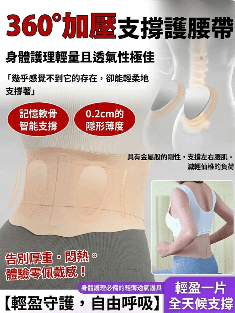 身體保養必備輕薄透氣護腰帶