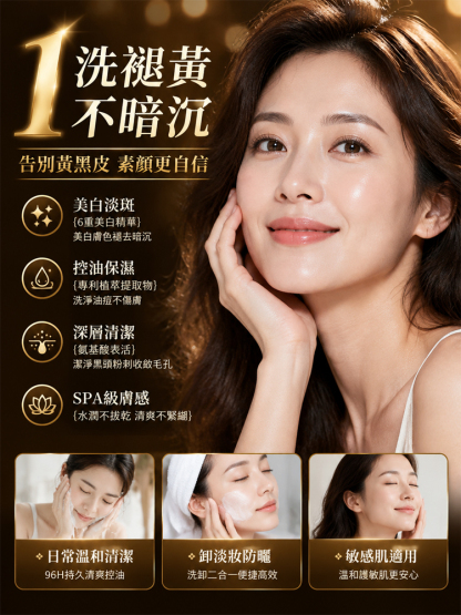 ‘溶斑級’美白潔顏乳