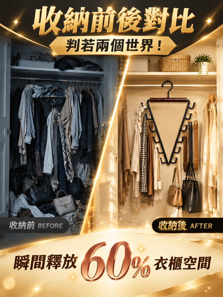 多功能掛鉤收納架