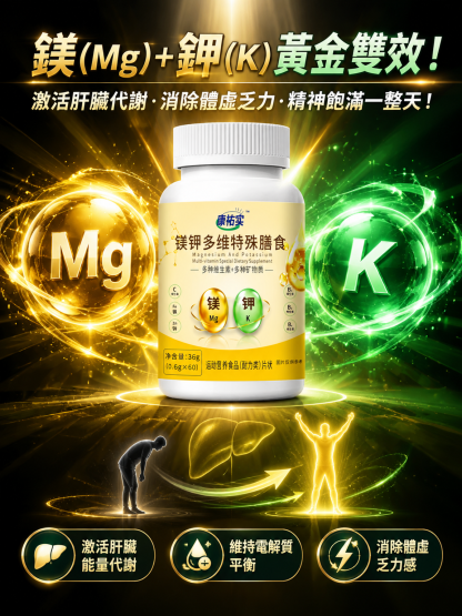 【護肝多維】多維鎂鉀特殊膳食片