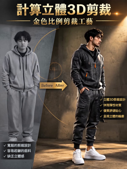 全拉鍊連帽衫衛衣套裝