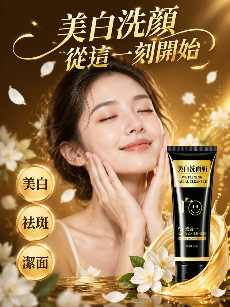 ‘溶斑級’美白潔顏乳