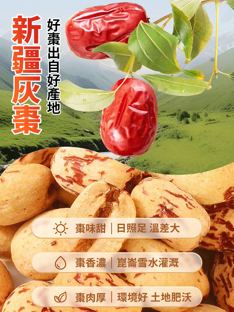 【煥顏神仙果】去皮去核虎皮棗