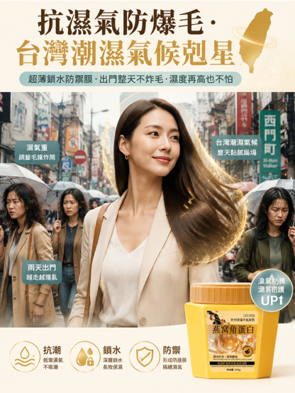 【一抹瞬順】燕窩角蛋白精油護髮膜