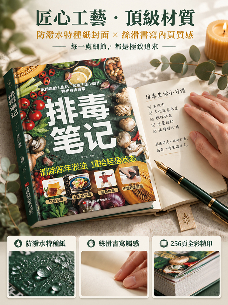 【清除陳年淤濁·重拾輕盈狀態】《排毒筆記》全能健康指南