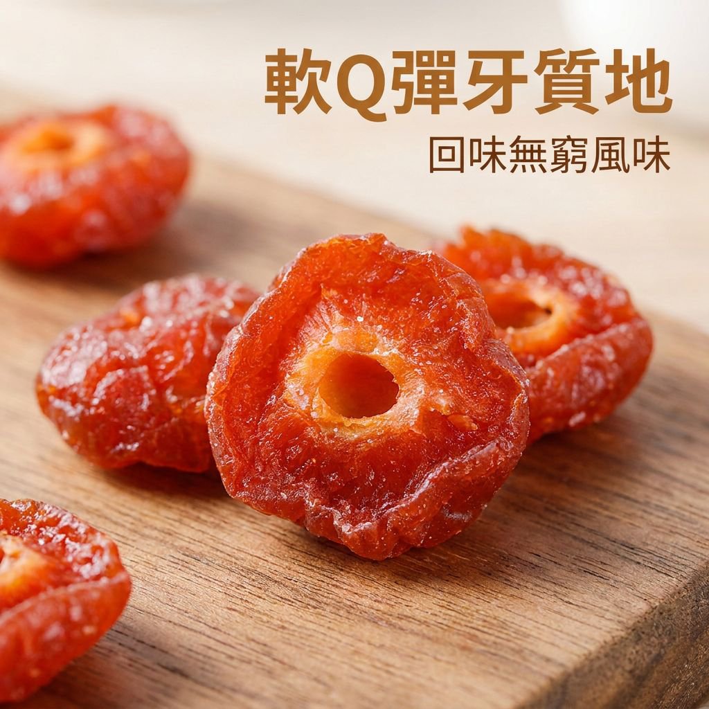 新鮮製作的酸甜半邊梅特寫