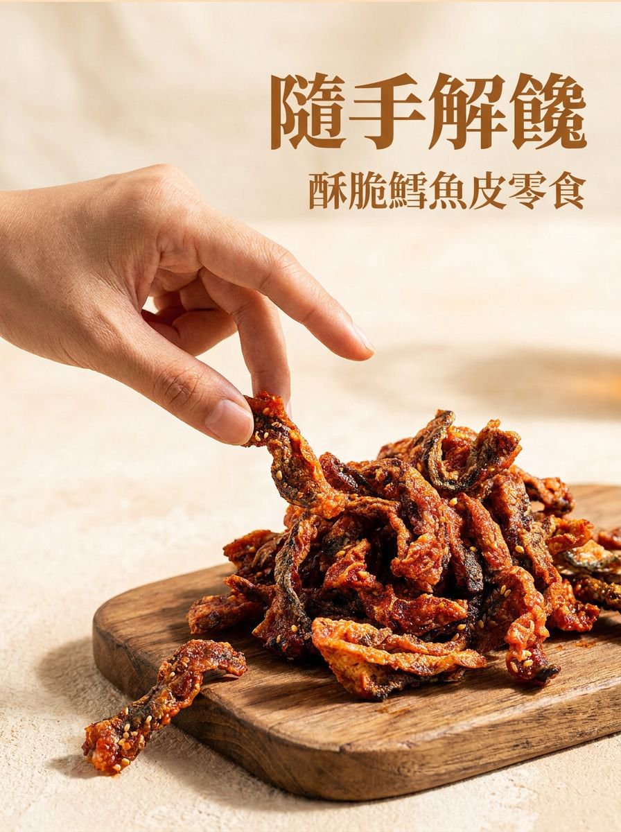 蜜汁甜辣調味鱈魚皮細節圖