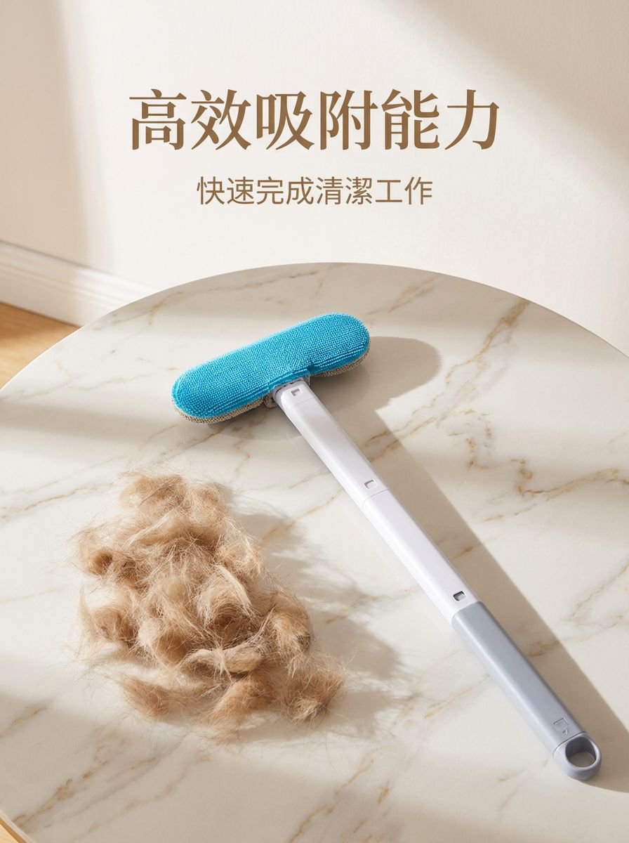 毛髮清理刷用於床單清潔效果
