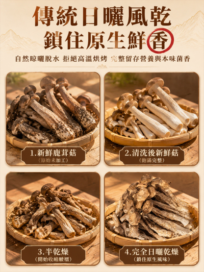 【鮮味天花板】特級無硫鹿茸菇
