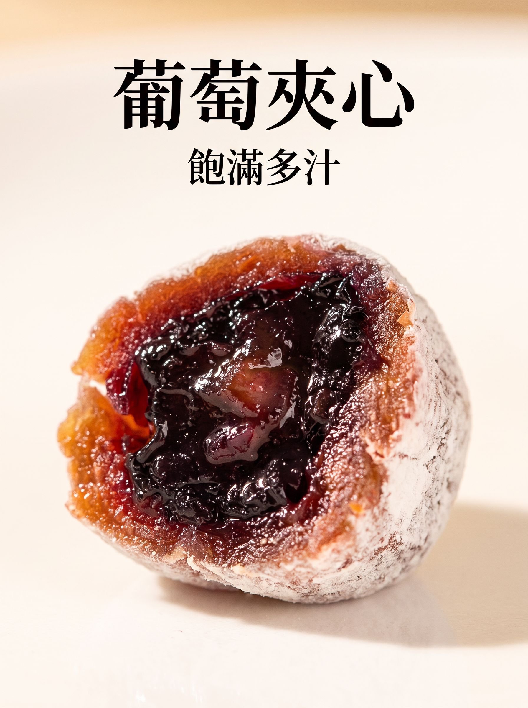 青梅抱葡萄果乾細節近拍