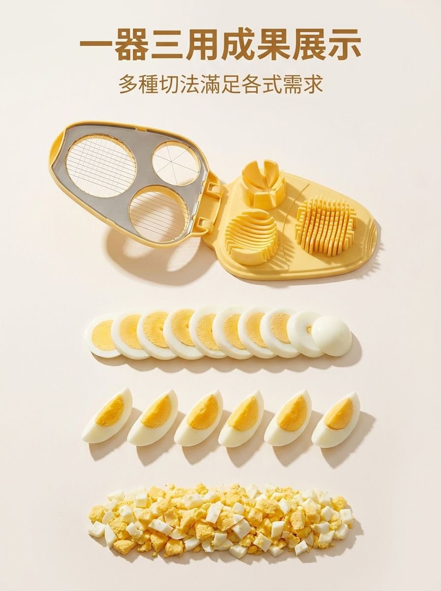 三合一蛋切器安全設計特寫