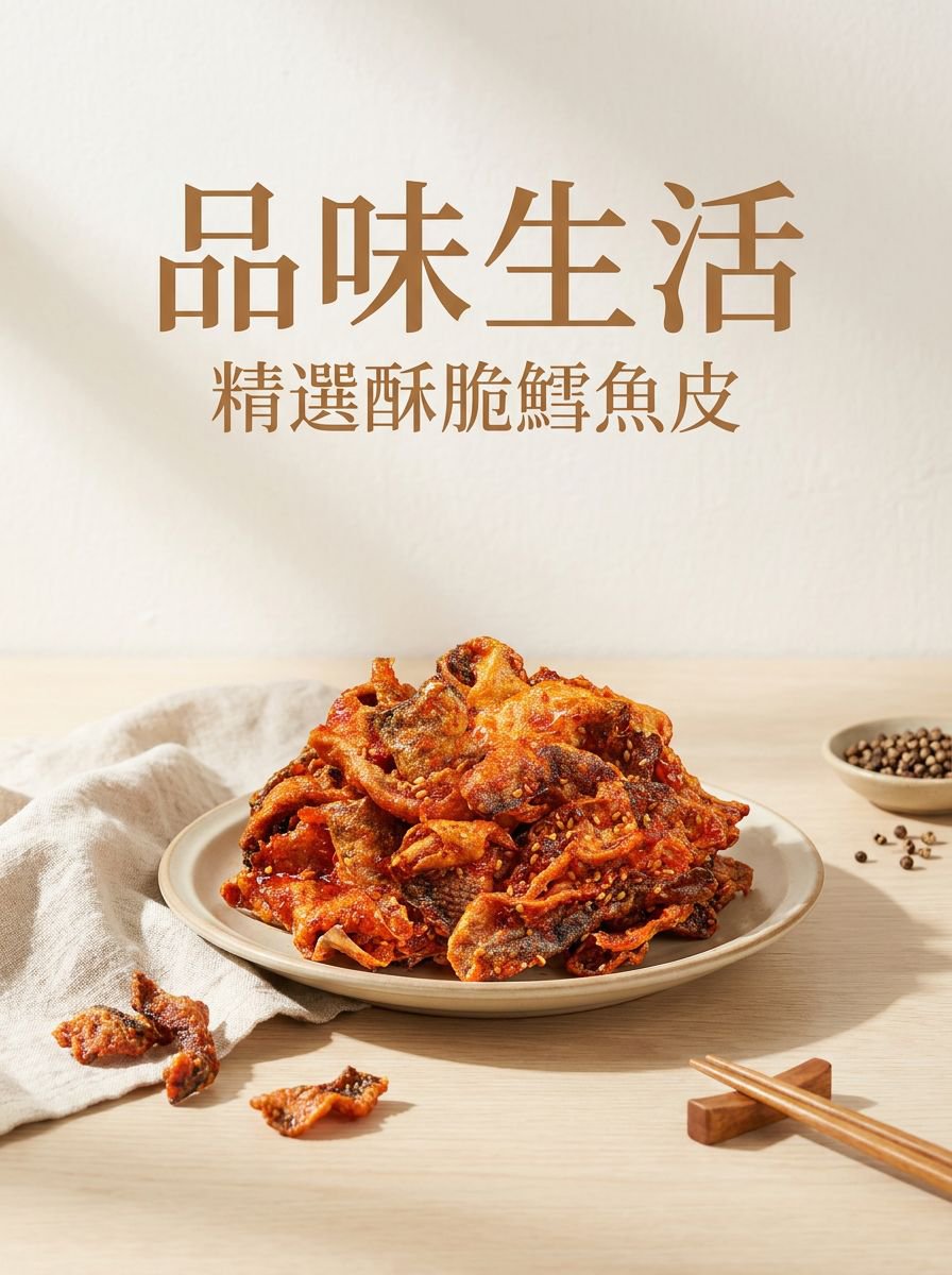 酥脆鱈魚皮配啤酒享受時光