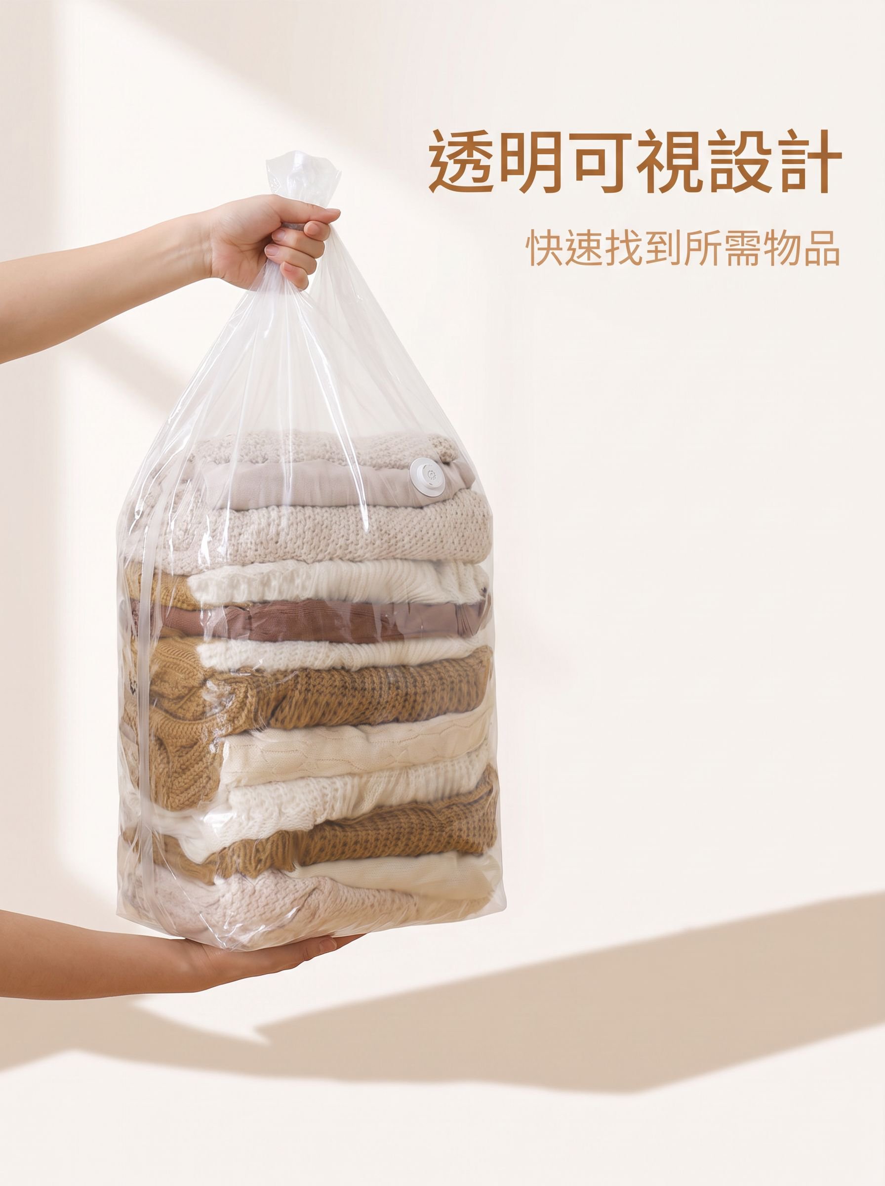 免抽氣設計收納袋使用步驟說明