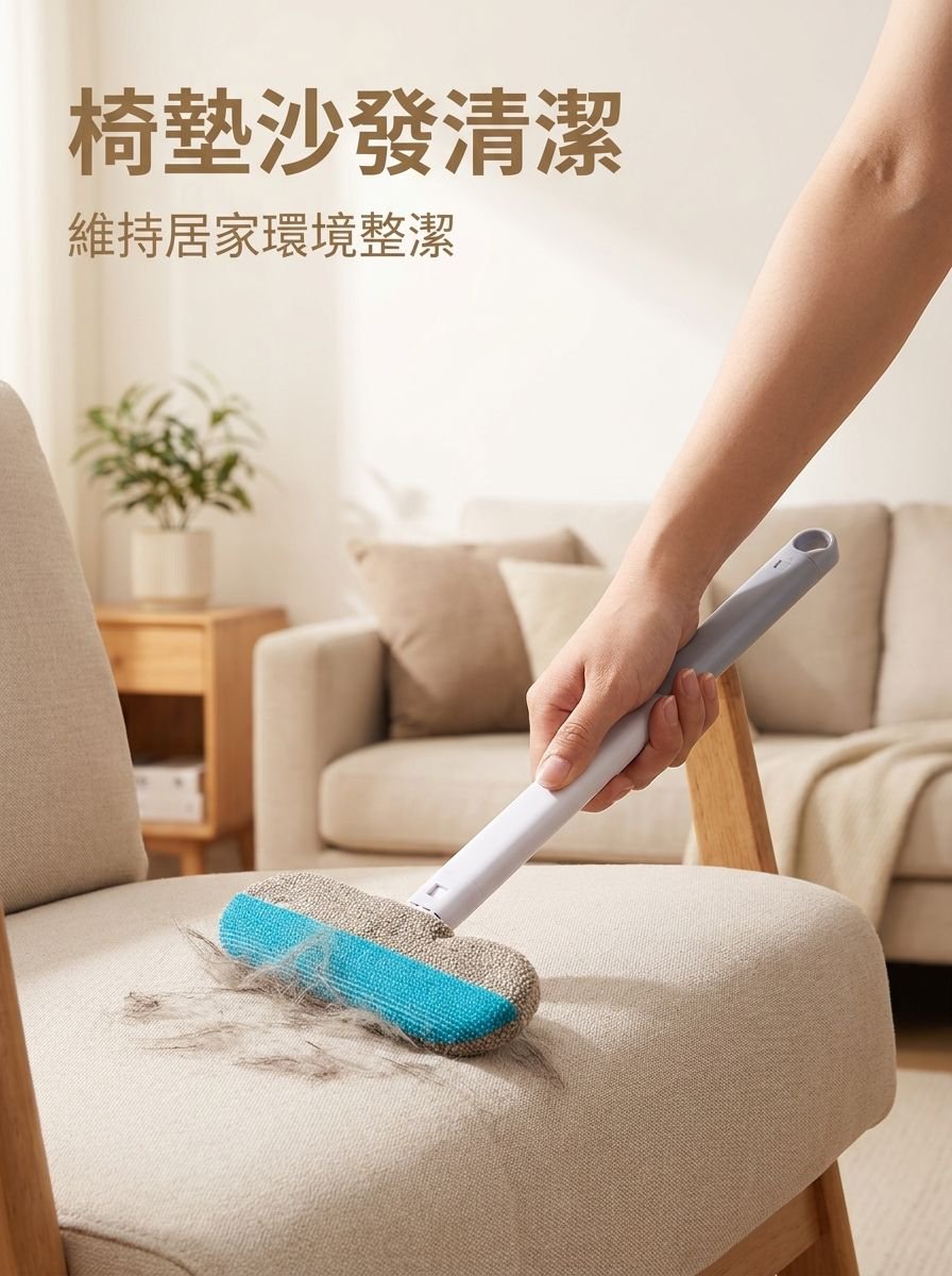 清理刷輕鬆去除地毯上的毛髮